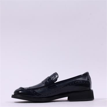Marco Moreo Maura Wingtip Slip On Loafer - Black Combi